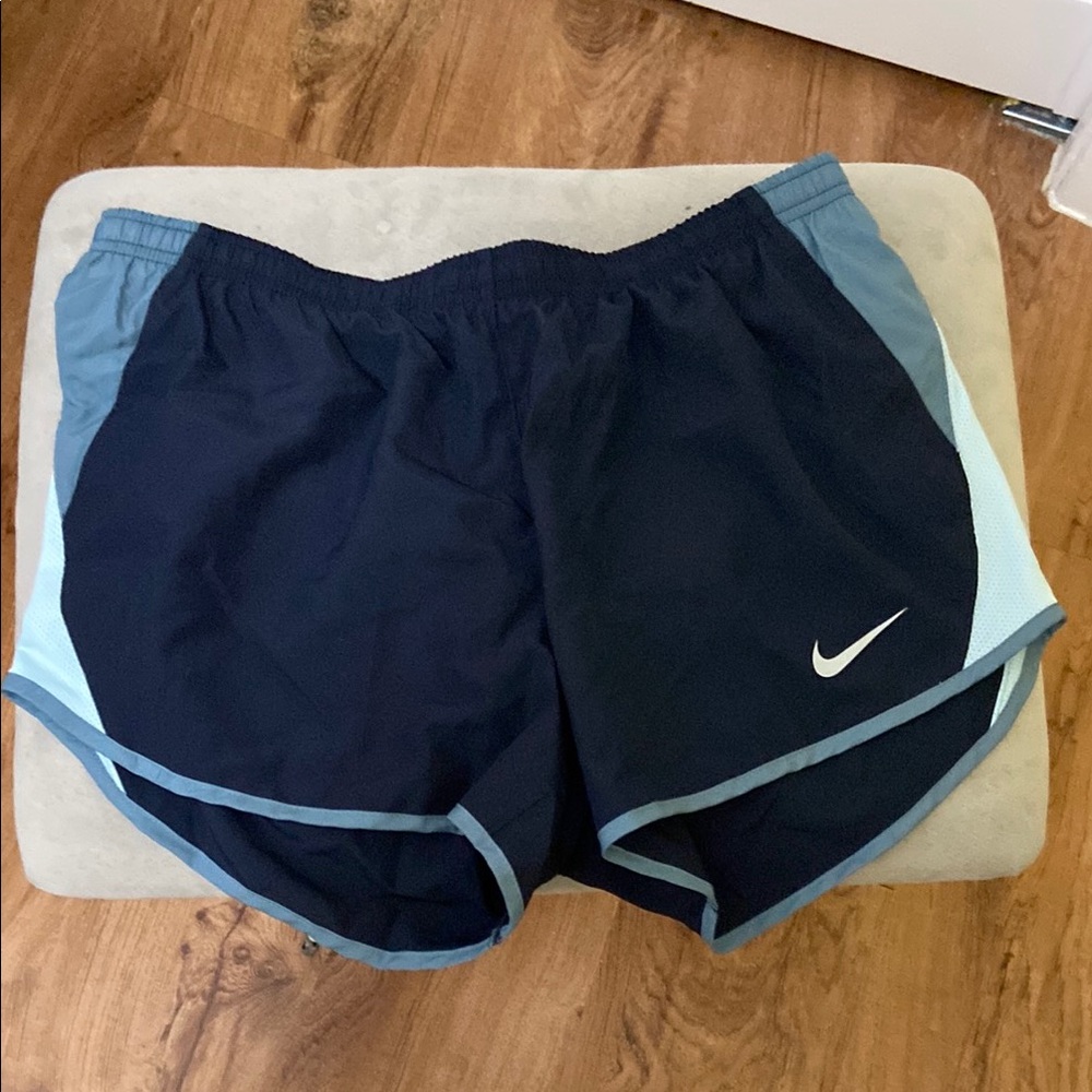 Nike Blue Athletic Shorts with Dynamic Design